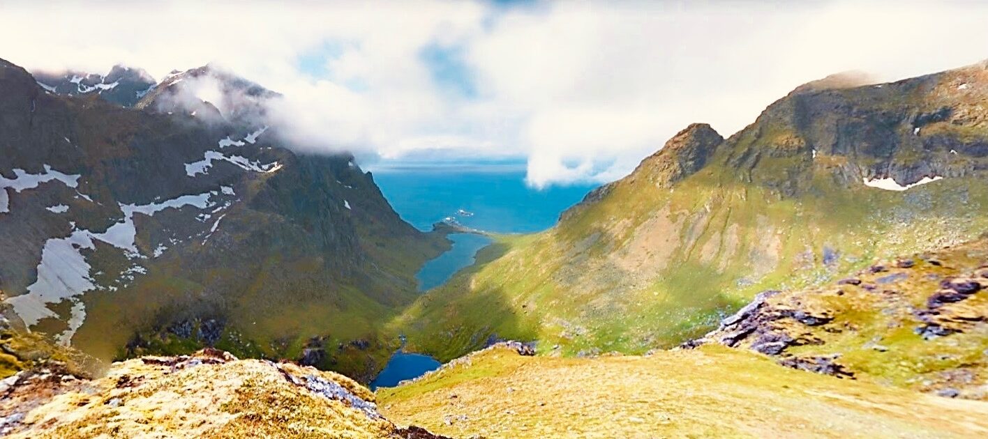 Arctic valley in Lofoten islands, Norway, where love began to form in my heart.